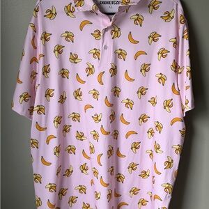 Shankitgolf Pink Banana Golf Polo  - XL